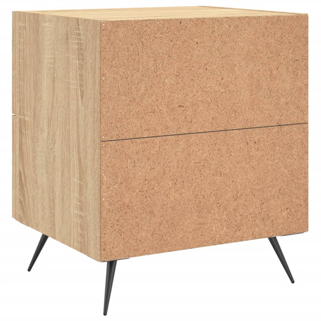 Nachtkastjes 2 st 40x35x47,5 cm bewerkt hout sonoma eikenkleur is nu te koop bij PeponiXL, paradijselijk wonen!