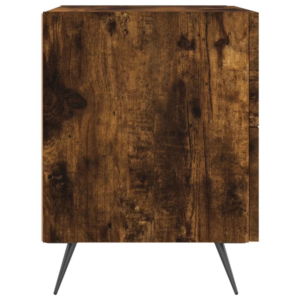 Nachtkastjes 2 st 40x35x47,5 cm bewerkt hout gerookt eikenkleur is nu te koop bij PeponiXL, paradijselijk wonen!