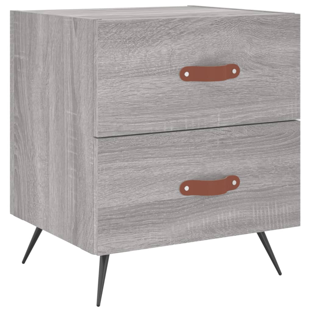 Nachtkastjes 2 st 40x35x47,5 cm bewerkt hout grijs sonoma eiken is nu te koop bij PeponiXL, paradijselijk wonen!