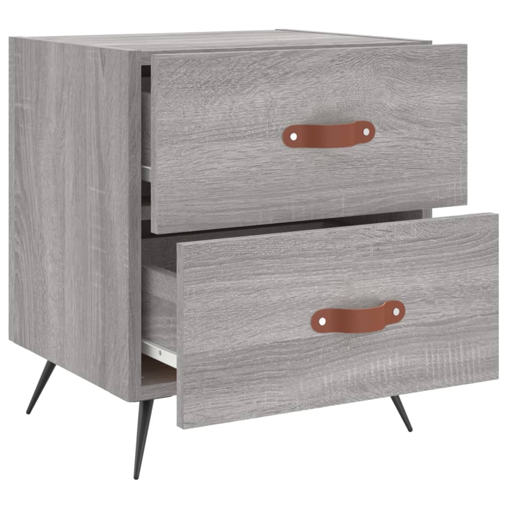 Nachtkastjes 2 st 40x35x47,5 cm bewerkt hout grijs sonoma eiken is nu te koop bij PeponiXL, paradijselijk wonen!