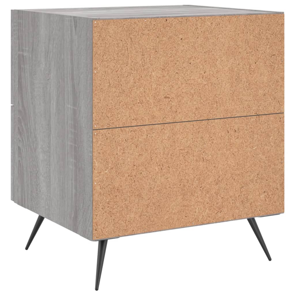 Nachtkastjes 2 st 40x35x47,5 cm bewerkt hout grijs sonoma eiken is nu te koop bij PeponiXL, paradijselijk wonen!