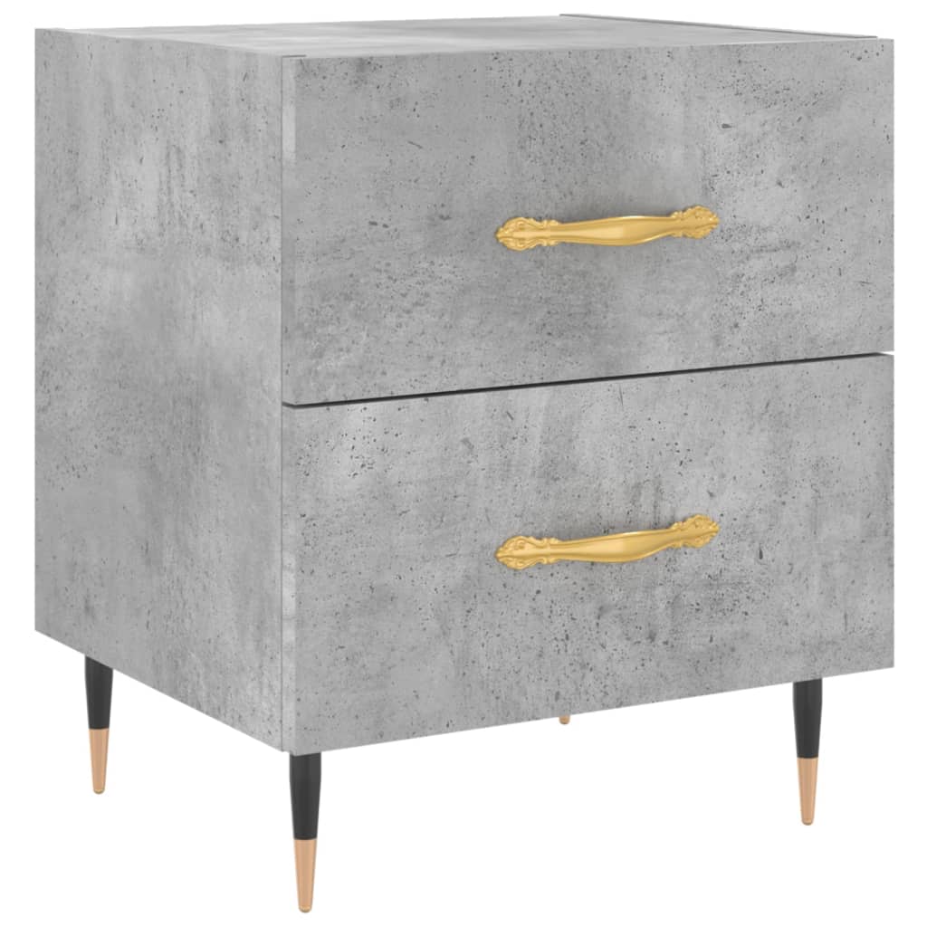 Nachtkastjes 2 st 40x35x47,5 cm bewerkt hout betongrijs is nu te koop bij PeponiXL, paradijselijk wonen!