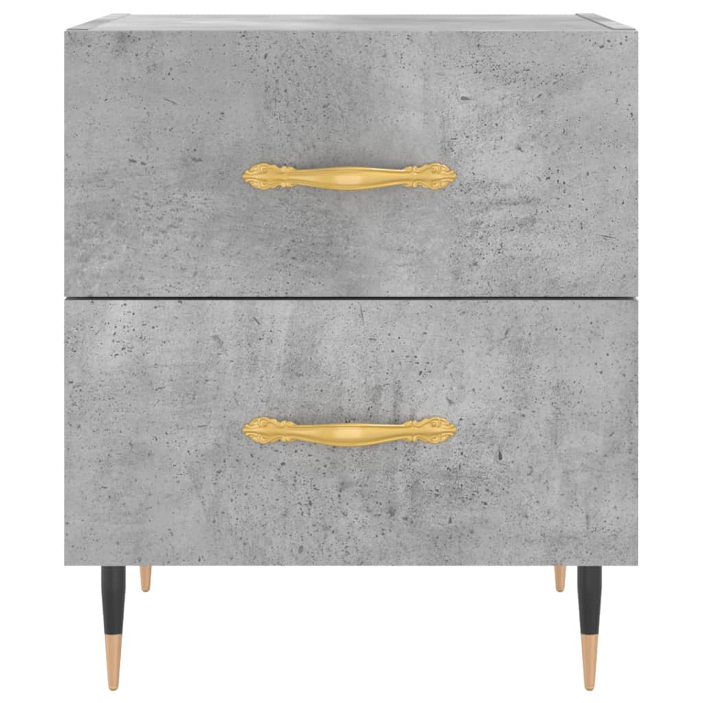 Nachtkastjes 2 st 40x35x47,5 cm bewerkt hout betongrijs is nu te koop bij PeponiXL, paradijselijk wonen!