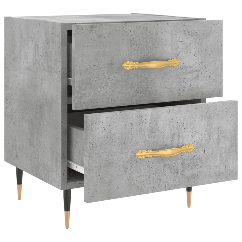 Nachtkastjes 2 st 40x35x47,5 cm bewerkt hout betongrijs is nu te koop bij PeponiXL, paradijselijk wonen!