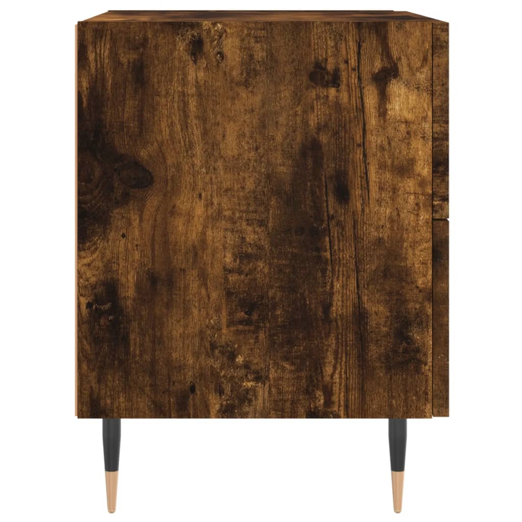 Nachtkastjes 2 st 40x35x47,5 cm bewerkt hout gerookt eikenkleur is nu te koop bij PeponiXL, paradijselijk wonen!