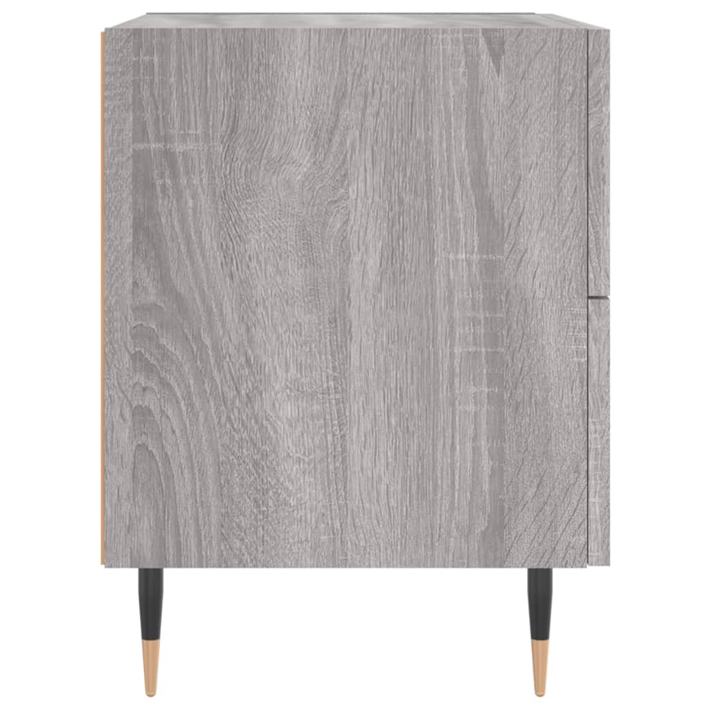 Nachtkastje 40x35x47,5 cm bewerkt hout grijs sonoma eikenkleur is nu te koop bij PeponiXL, paradijselijk wonen!