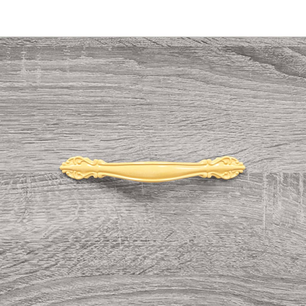 Nachtkastje 40x35x47,5 cm bewerkt hout grijs sonoma eikenkleur is nu te koop bij PeponiXL, paradijselijk wonen!
