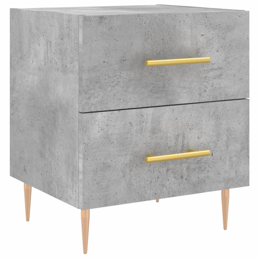 Nachtkastjes 2 st 40x35x47,5 cm bewerkt hout betongrijs is nu te koop bij PeponiXL, paradijselijk wonen!