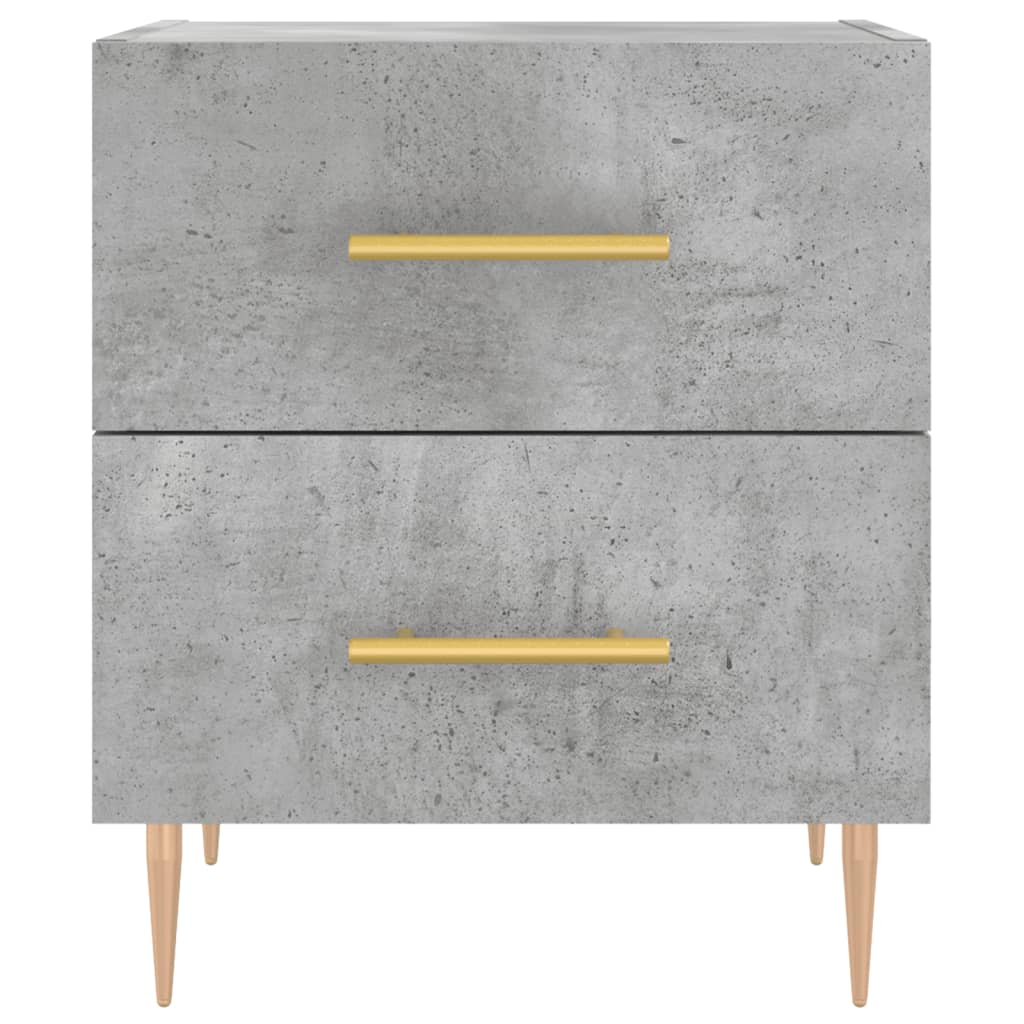 Nachtkastjes 2 st 40x35x47,5 cm bewerkt hout betongrijs is nu te koop bij PeponiXL, paradijselijk wonen!