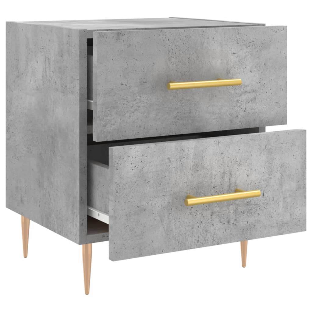 Nachtkastjes 2 st 40x35x47,5 cm bewerkt hout betongrijs is nu te koop bij PeponiXL, paradijselijk wonen!