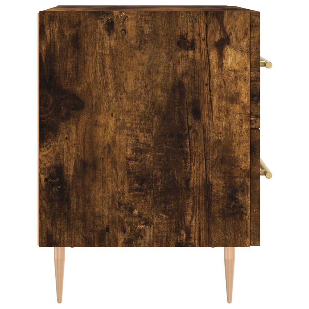 Nachtkastjes 2 st 40x35x47,5 cm bewerkt hout gerookt eikenkleur is nu te koop bij PeponiXL, paradijselijk wonen!
