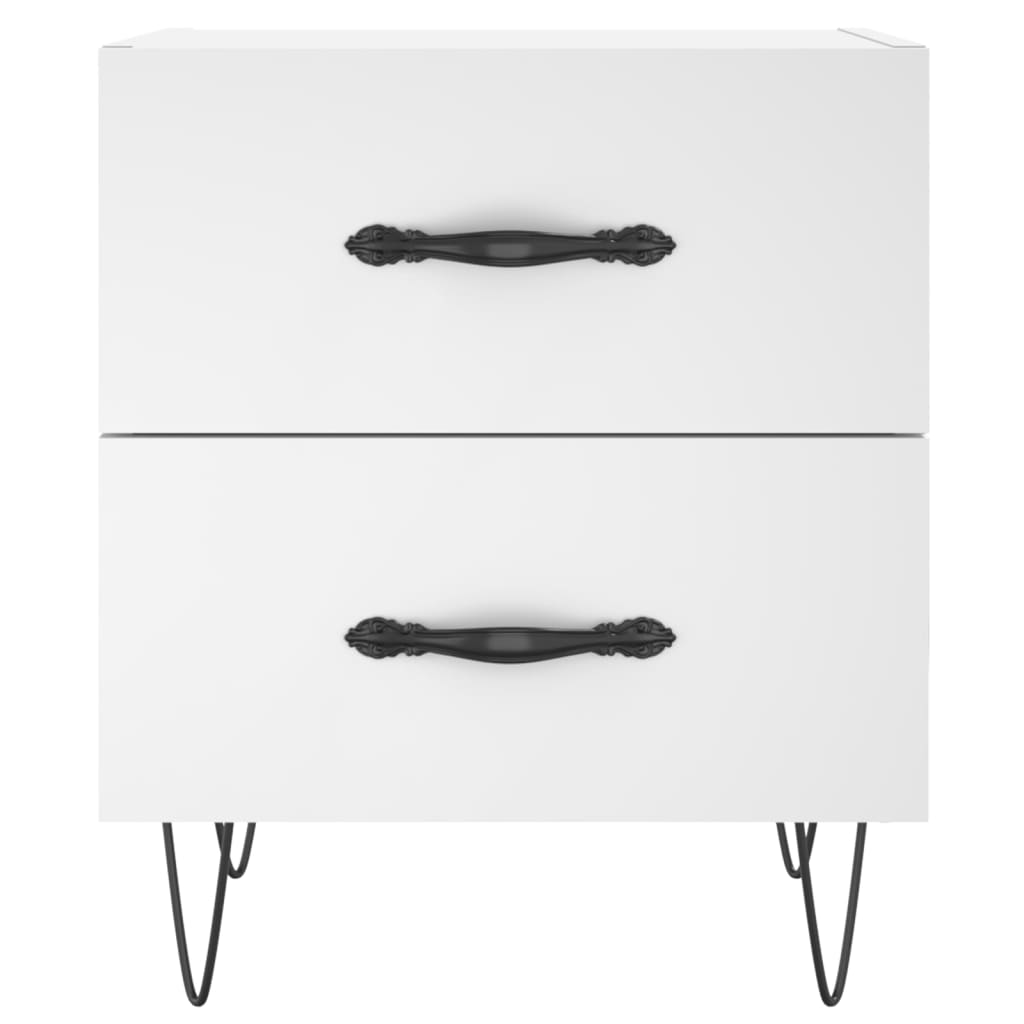 Nachtkastjes 2 st 40x35x47,5 cm bewerkt hout wit is nu te koop bij PeponiXL, paradijselijk wonen!