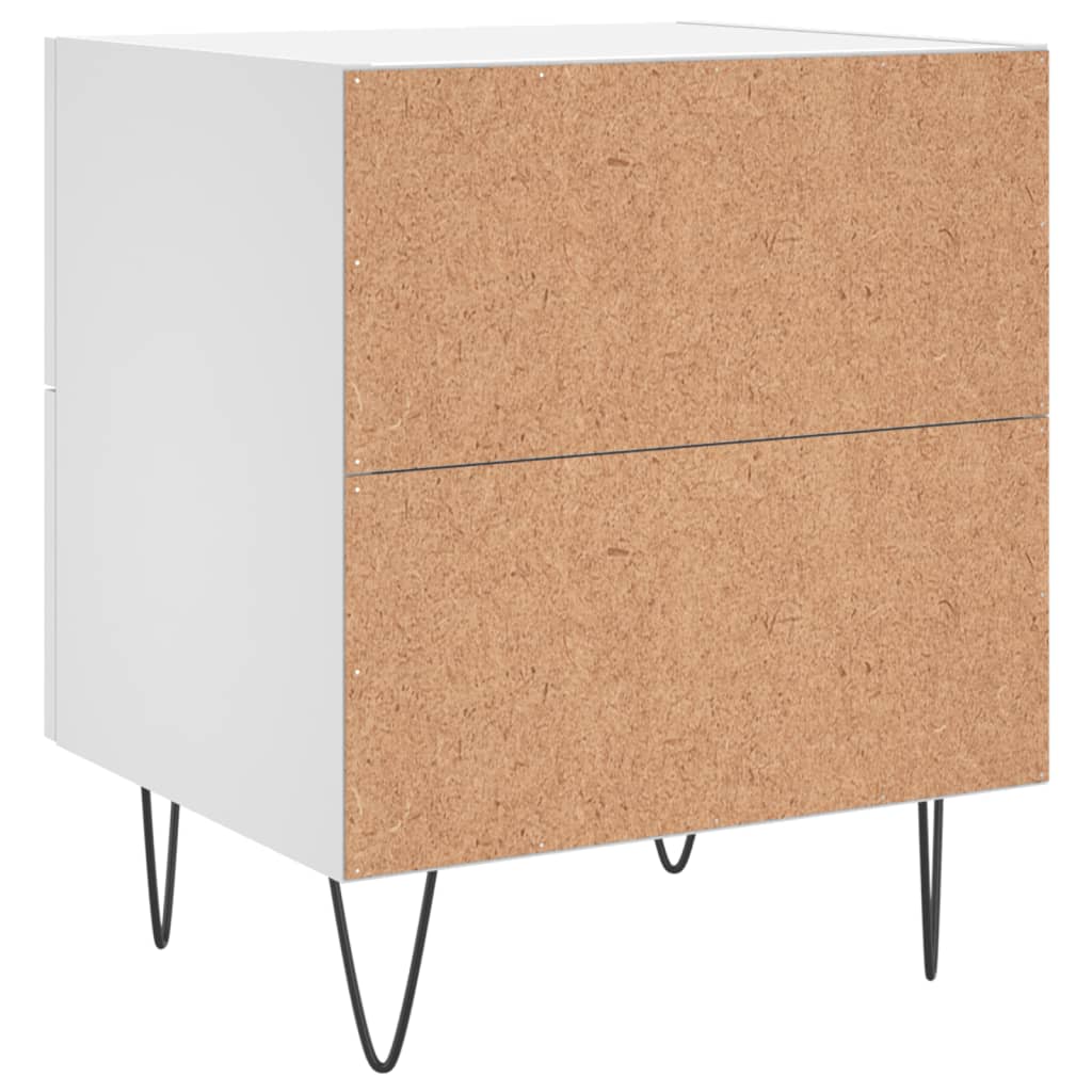 Nachtkastjes 2 st 40x35x47,5 cm bewerkt hout wit is nu te koop bij PeponiXL, paradijselijk wonen!