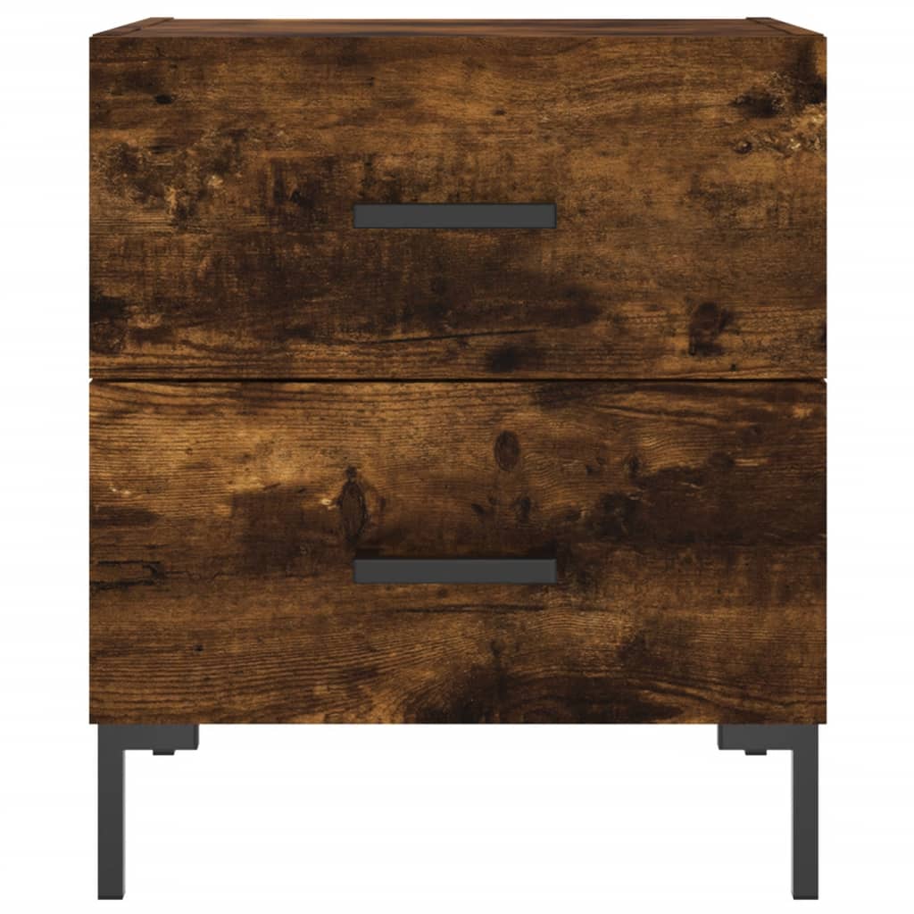 Nachtkastjes 2 st 40x35x47,5 cm bewerkt hout gerookt eikenkleur is nu te koop bij PeponiXL, paradijselijk wonen!