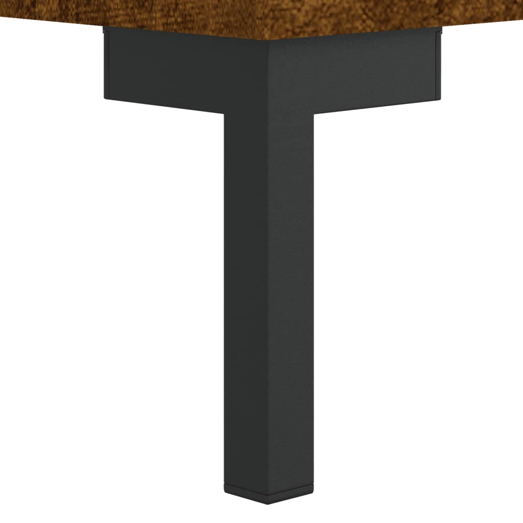 Nachtkastjes 2 st 40x35x47,5 cm bewerkt hout gerookt eikenkleur is nu te koop bij PeponiXL, paradijselijk wonen!