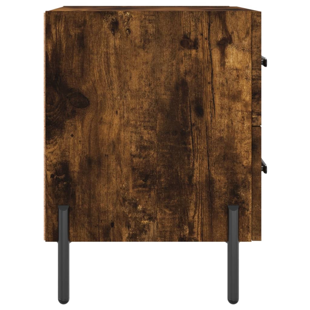 Nachtkastjes 2 st 40x35x47,5 cm bewerkt hout gerookt eikenkleur is nu te koop bij PeponiXL, paradijselijk wonen!