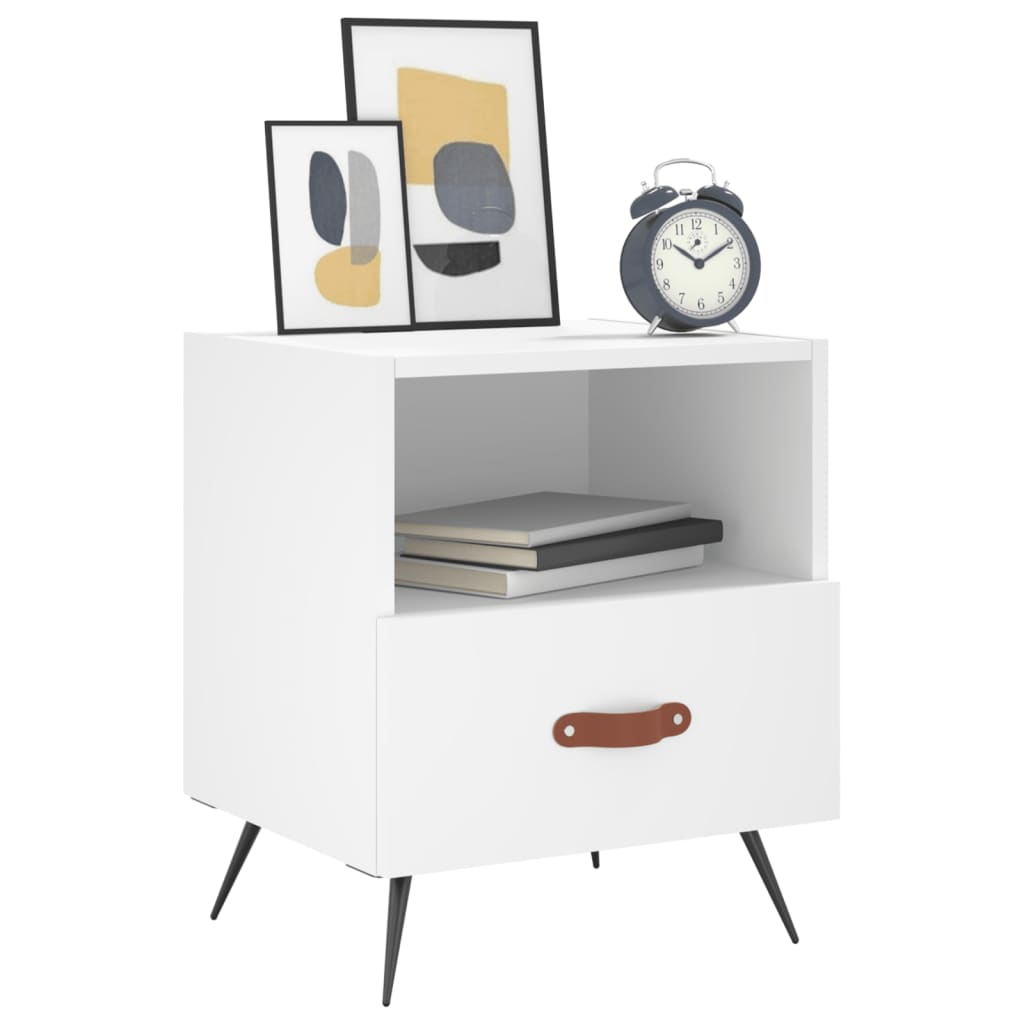Nachtkastjes 2 st 40x35x47,5 cm bewerkt hout wit is nu te koop bij PeponiXL, paradijselijk wonen!