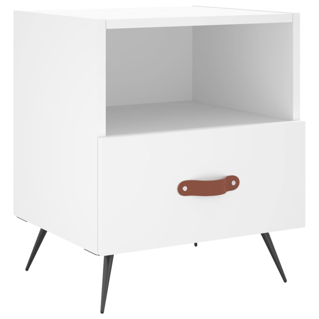 Nachtkastjes 2 st 40x35x47,5 cm bewerkt hout wit is nu te koop bij PeponiXL, paradijselijk wonen!