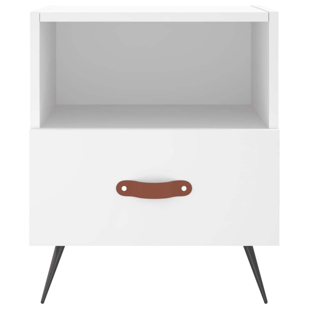 Nachtkastjes 2 st 40x35x47,5 cm bewerkt hout wit is nu te koop bij PeponiXL, paradijselijk wonen!