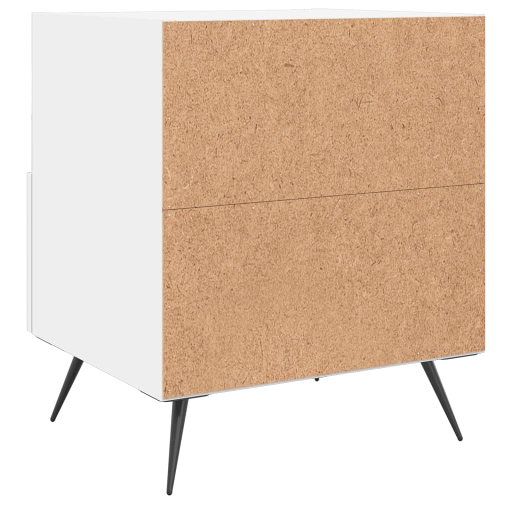 Nachtkastjes 2 st 40x35x47,5 cm bewerkt hout wit is nu te koop bij PeponiXL, paradijselijk wonen!