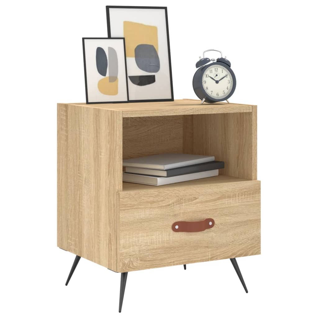 Nachtkastjes 2 st 40x35x47,5 cm bewerkt hout sonoma eikenkleur is nu te koop bij PeponiXL, paradijselijk wonen!