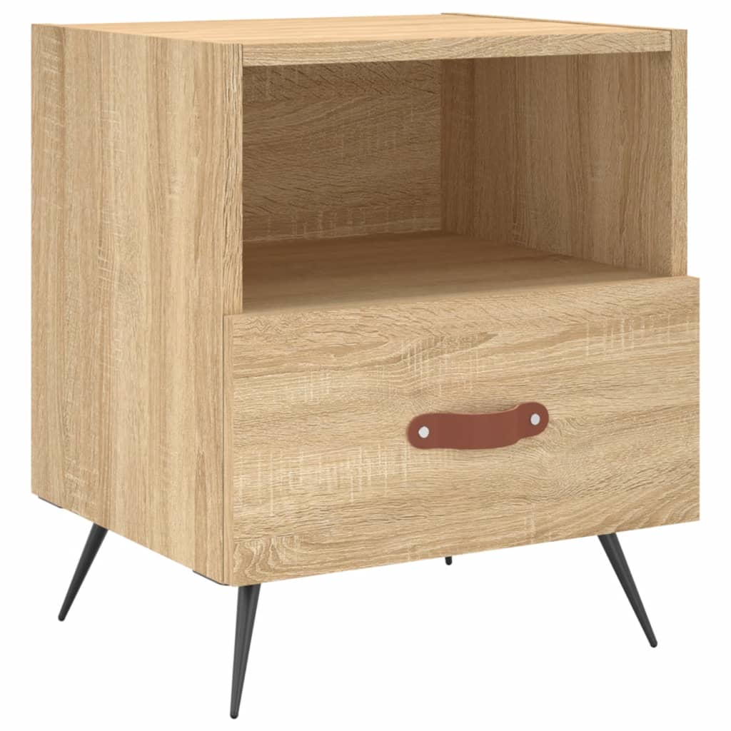 Nachtkastjes 2 st 40x35x47,5 cm bewerkt hout sonoma eikenkleur is nu te koop bij PeponiXL, paradijselijk wonen!