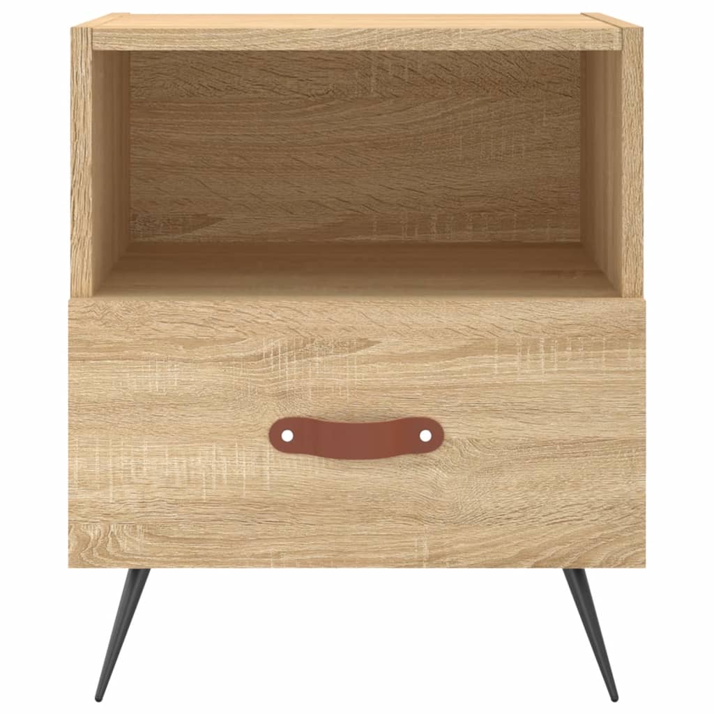 Nachtkastjes 2 st 40x35x47,5 cm bewerkt hout sonoma eikenkleur is nu te koop bij PeponiXL, paradijselijk wonen!