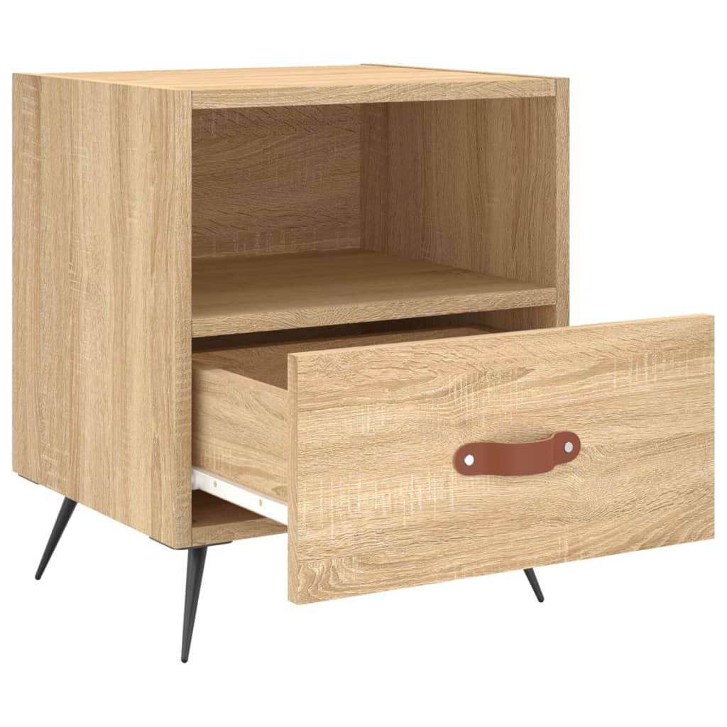 Nachtkastjes 2 st 40x35x47,5 cm bewerkt hout sonoma eikenkleur is nu te koop bij PeponiXL, paradijselijk wonen!
