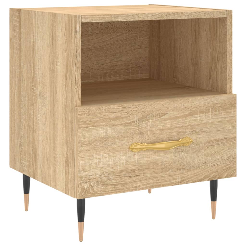 Nachtkastjes 2 st 40x35x47,5 cm bewerkt hout sonoma eikenkleur is nu te koop bij PeponiXL, paradijselijk wonen!