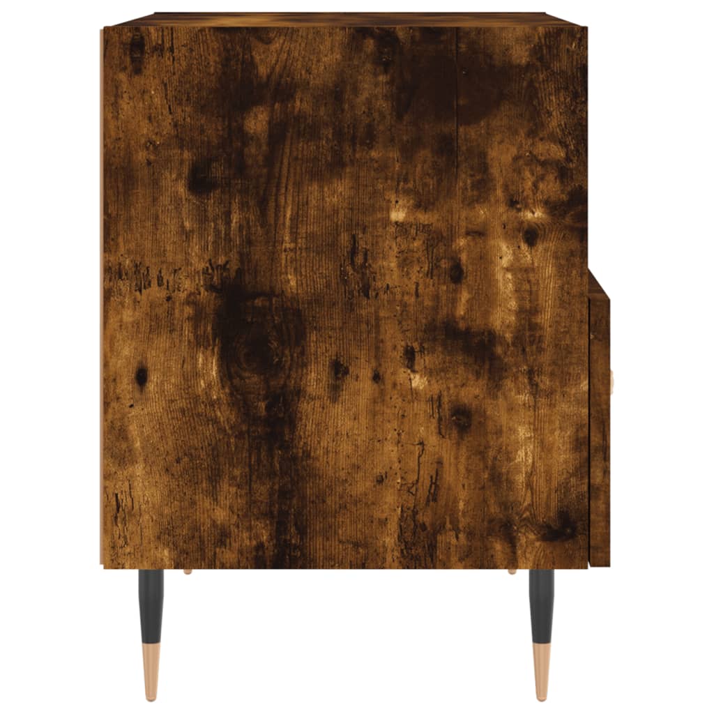 Nachtkastje 40x35x47,5 cm bewerkt hout gerookt eikenkleurig is nu te koop bij PeponiXL, paradijselijk wonen!