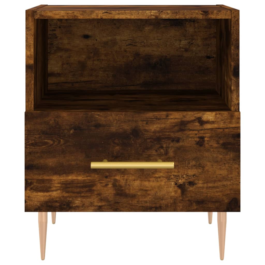 Nachtkastjes 2 st 40x35x47,5 cm bewerkt hout gerookt eikenkleur is nu te koop bij PeponiXL, paradijselijk wonen!