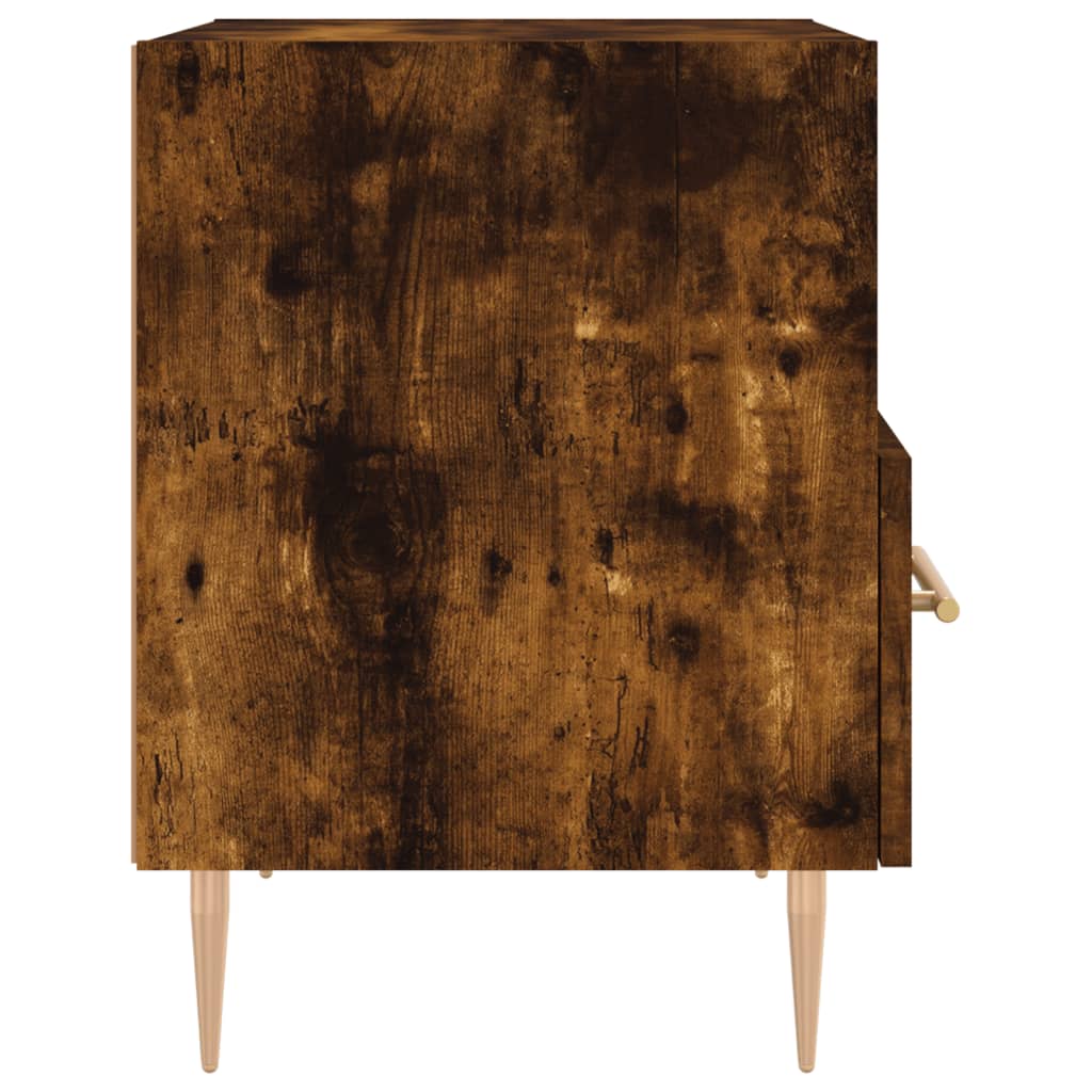 Nachtkastjes 2 st 40x35x47,5 cm bewerkt hout gerookt eikenkleur is nu te koop bij PeponiXL, paradijselijk wonen!