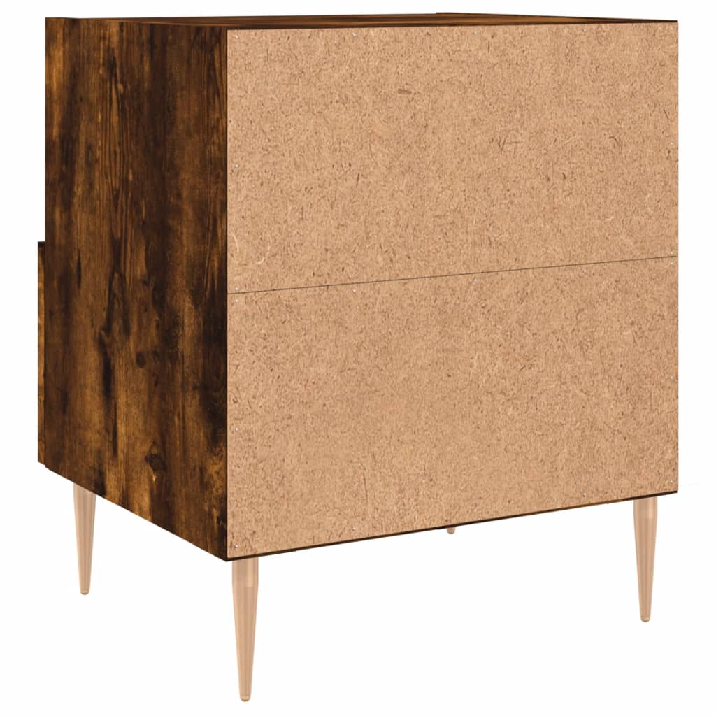 Nachtkastjes 2 st 40x35x47,5 cm bewerkt hout gerookt eikenkleur is nu te koop bij PeponiXL, paradijselijk wonen!