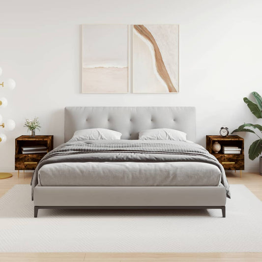 Nachtkastjes 2 st 40x35x47,5 cm bewerkt hout gerookt eikenkleur is nu te koop bij PeponiXL, paradijselijk wonen!