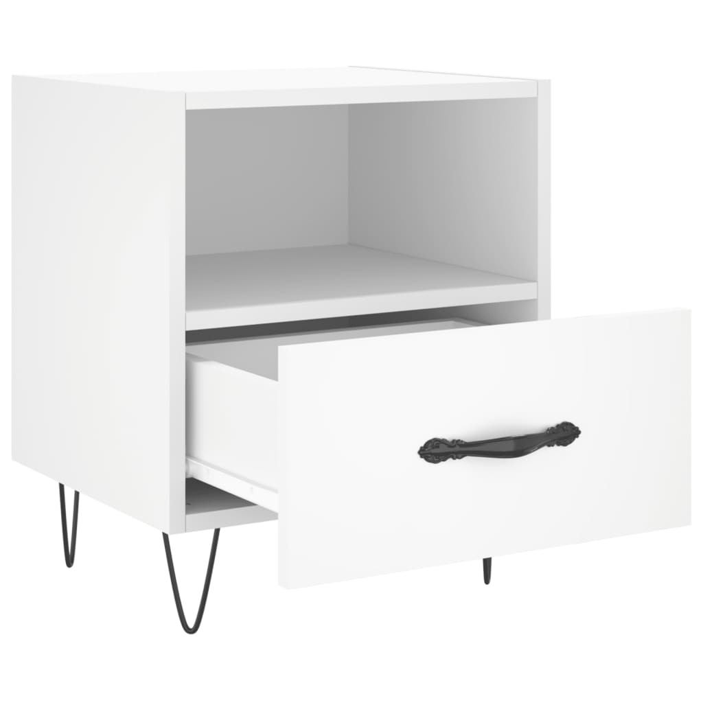 Nachtkastjes 2 st 40x35x47,5 cm bewerkt hout wit is nu te koop bij PeponiXL, paradijselijk wonen!