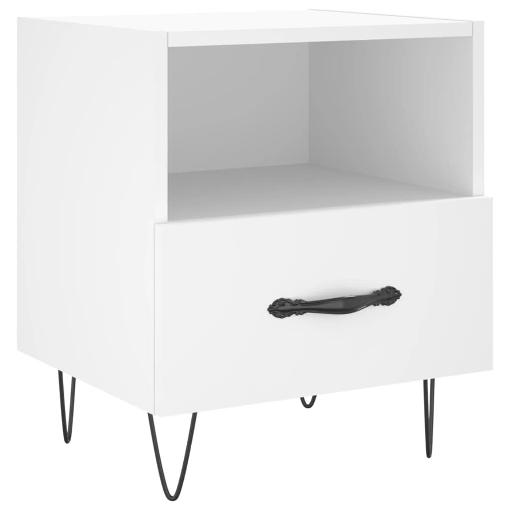 Nachtkastjes 2 st 40x35x47,5 cm bewerkt hout wit is nu te koop bij PeponiXL, paradijselijk wonen!