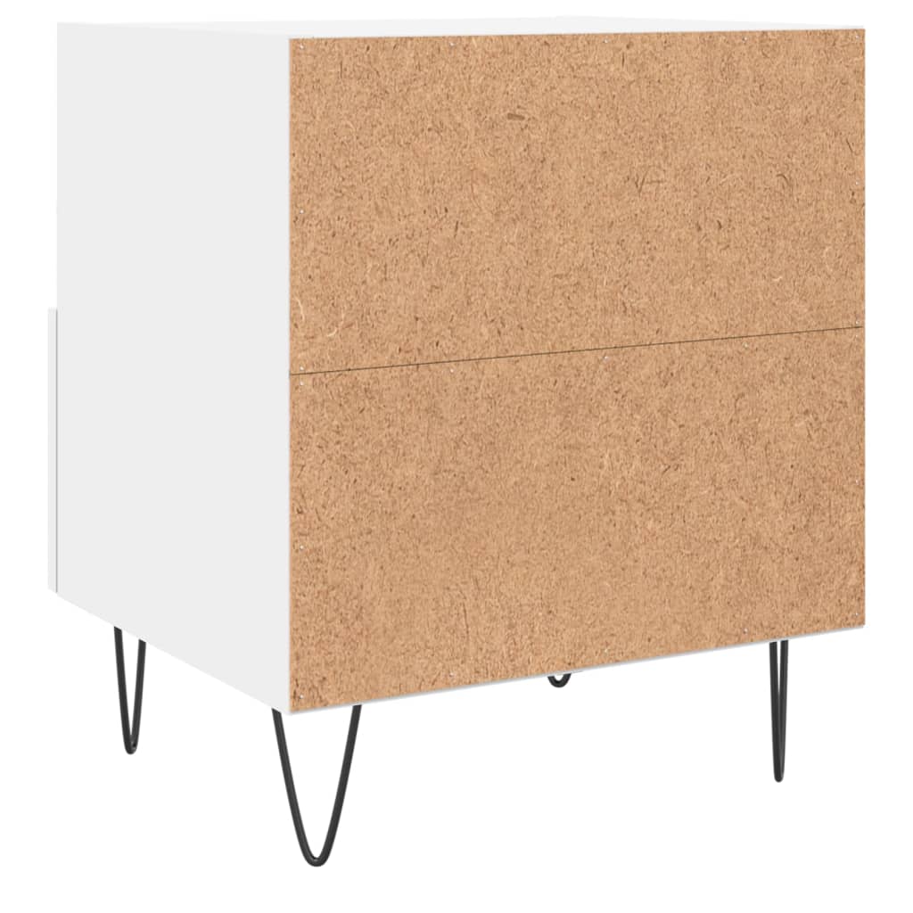 Nachtkastjes 2 st 40x35x47,5 cm bewerkt hout wit is nu te koop bij PeponiXL, paradijselijk wonen!