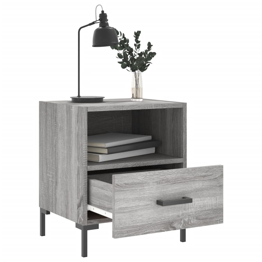 Nachtkastjes 2 st 40x35x47,5 cm bewerkt hout grijs sonoma eiken is nu te koop bij PeponiXL, paradijselijk wonen!