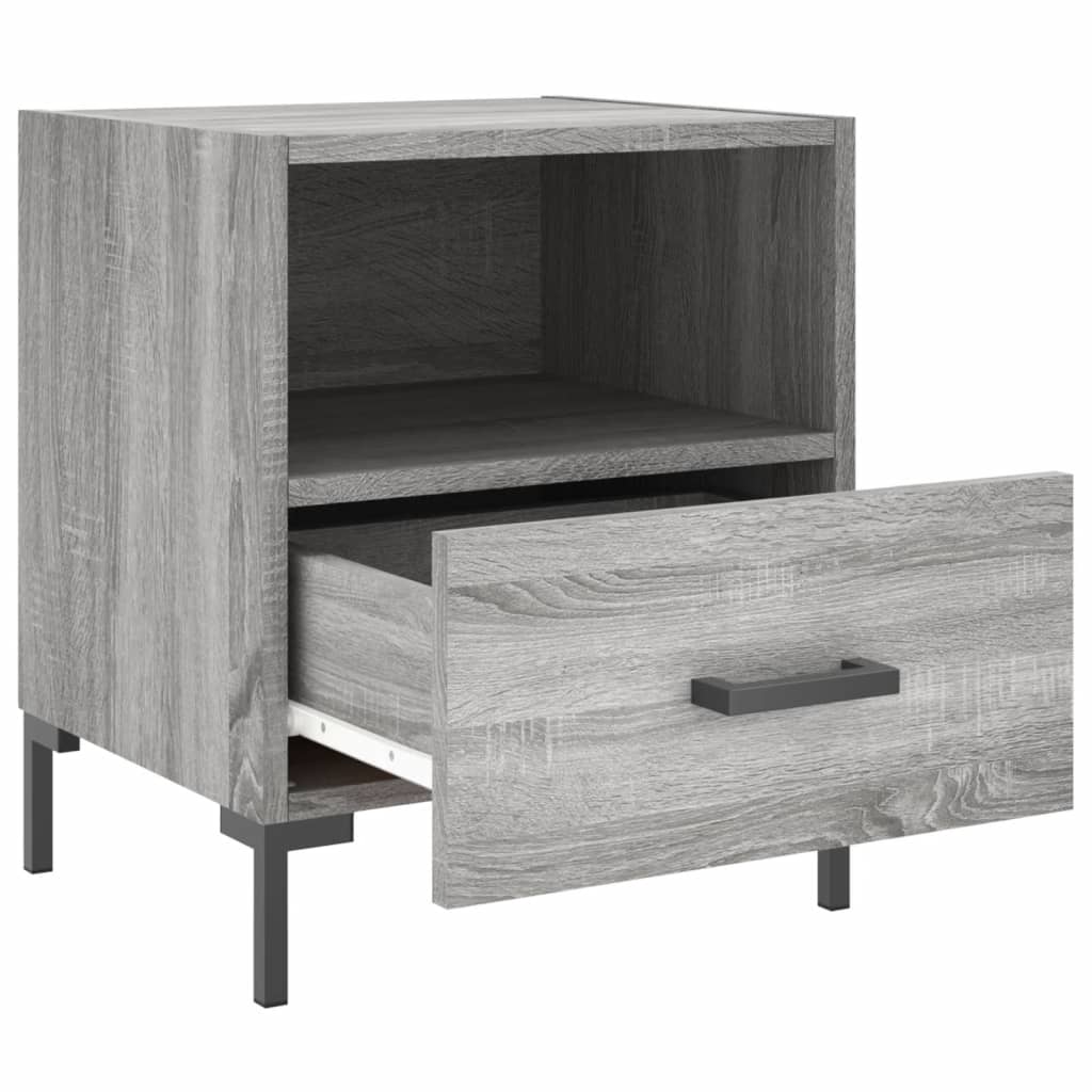 Nachtkastjes 2 st 40x35x47,5 cm bewerkt hout grijs sonoma eiken is nu te koop bij PeponiXL, paradijselijk wonen!