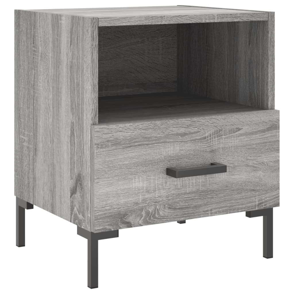 Nachtkastjes 2 st 40x35x47,5 cm bewerkt hout grijs sonoma eiken is nu te koop bij PeponiXL, paradijselijk wonen!