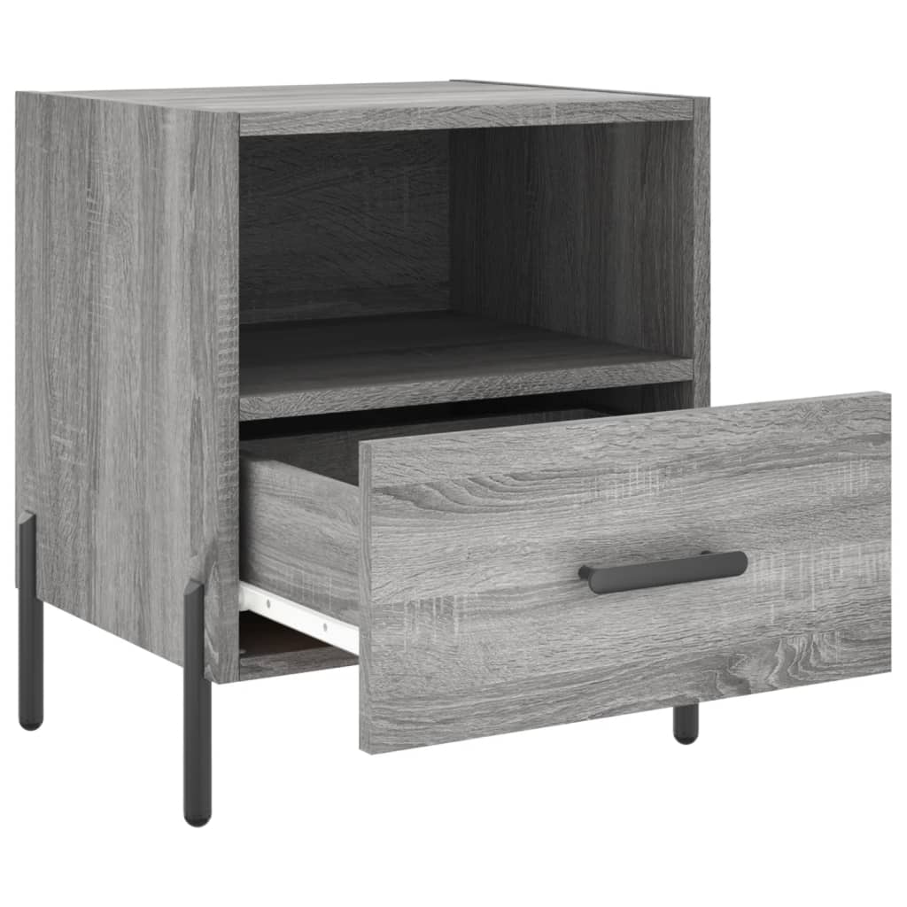 Nachtkastjes 2 st 40x35x47,5 cm bewerkt hout grijs sonoma eiken is nu te koop bij PeponiXL, paradijselijk wonen!