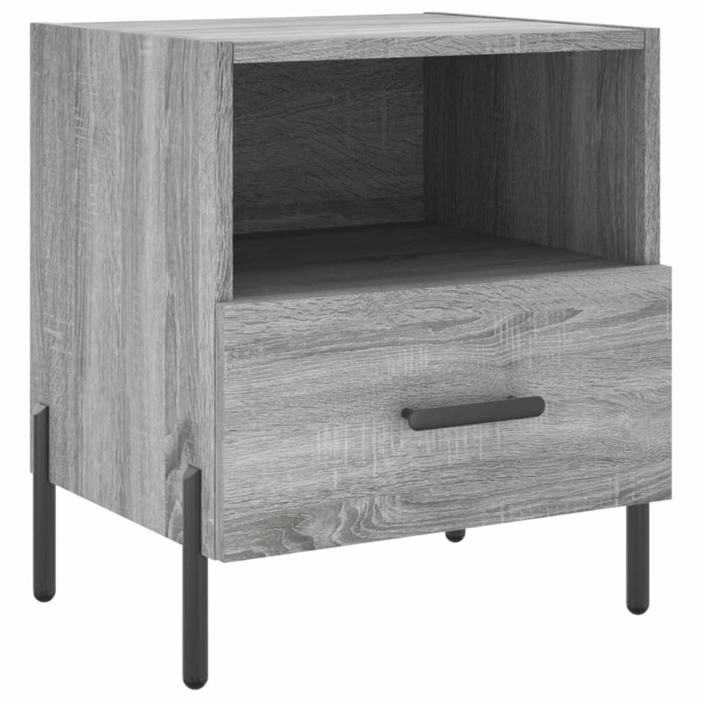 Nachtkastjes 2 st 40x35x47,5 cm bewerkt hout grijs sonoma eiken is nu te koop bij PeponiXL, paradijselijk wonen!
