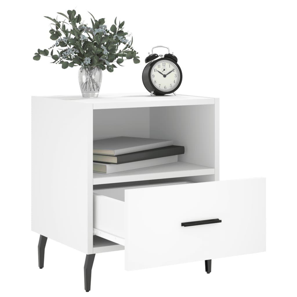 Nachtkastjes 2 st 40x35x47,5 cm bewerkt hout wit is nu te koop bij PeponiXL, paradijselijk wonen!