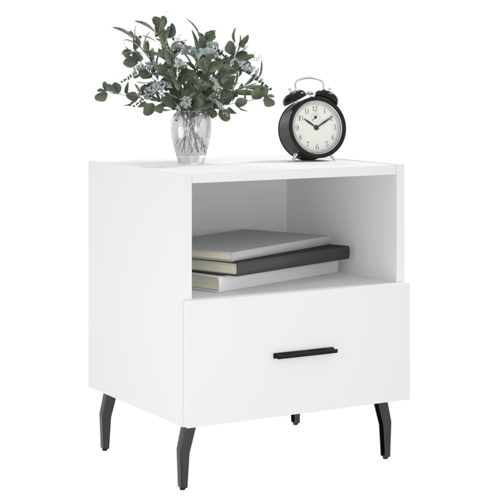 Nachtkastjes 2 st 40x35x47,5 cm bewerkt hout wit is nu te koop bij PeponiXL, paradijselijk wonen!