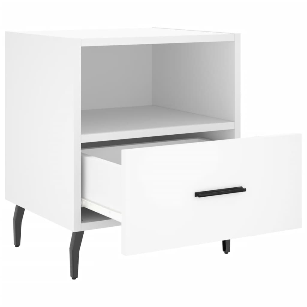 Nachtkastjes 2 st 40x35x47,5 cm bewerkt hout wit is nu te koop bij PeponiXL, paradijselijk wonen!