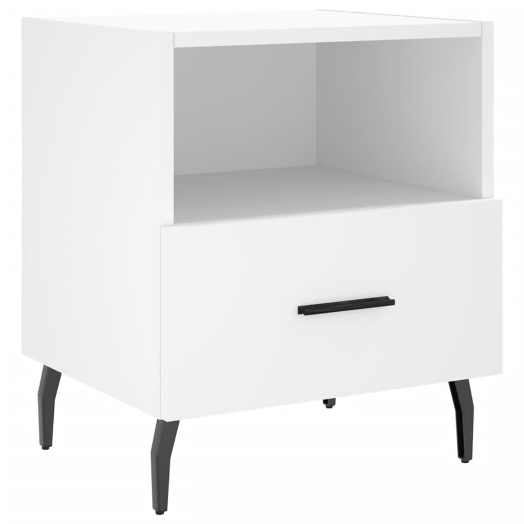 Nachtkastjes 2 st 40x35x47,5 cm bewerkt hout wit is nu te koop bij PeponiXL, paradijselijk wonen!