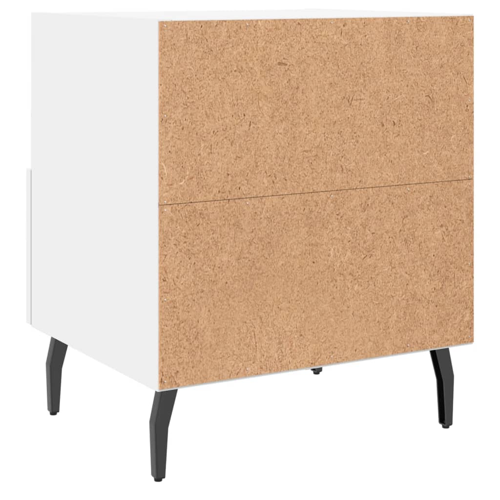 Nachtkastjes 2 st 40x35x47,5 cm bewerkt hout wit is nu te koop bij PeponiXL, paradijselijk wonen!