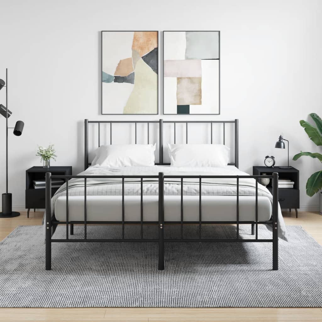 Nachtkastjes 2 st 40x35x47,5 cm bewerkt hout zwart is nu te koop bij PeponiXL, paradijselijk wonen!