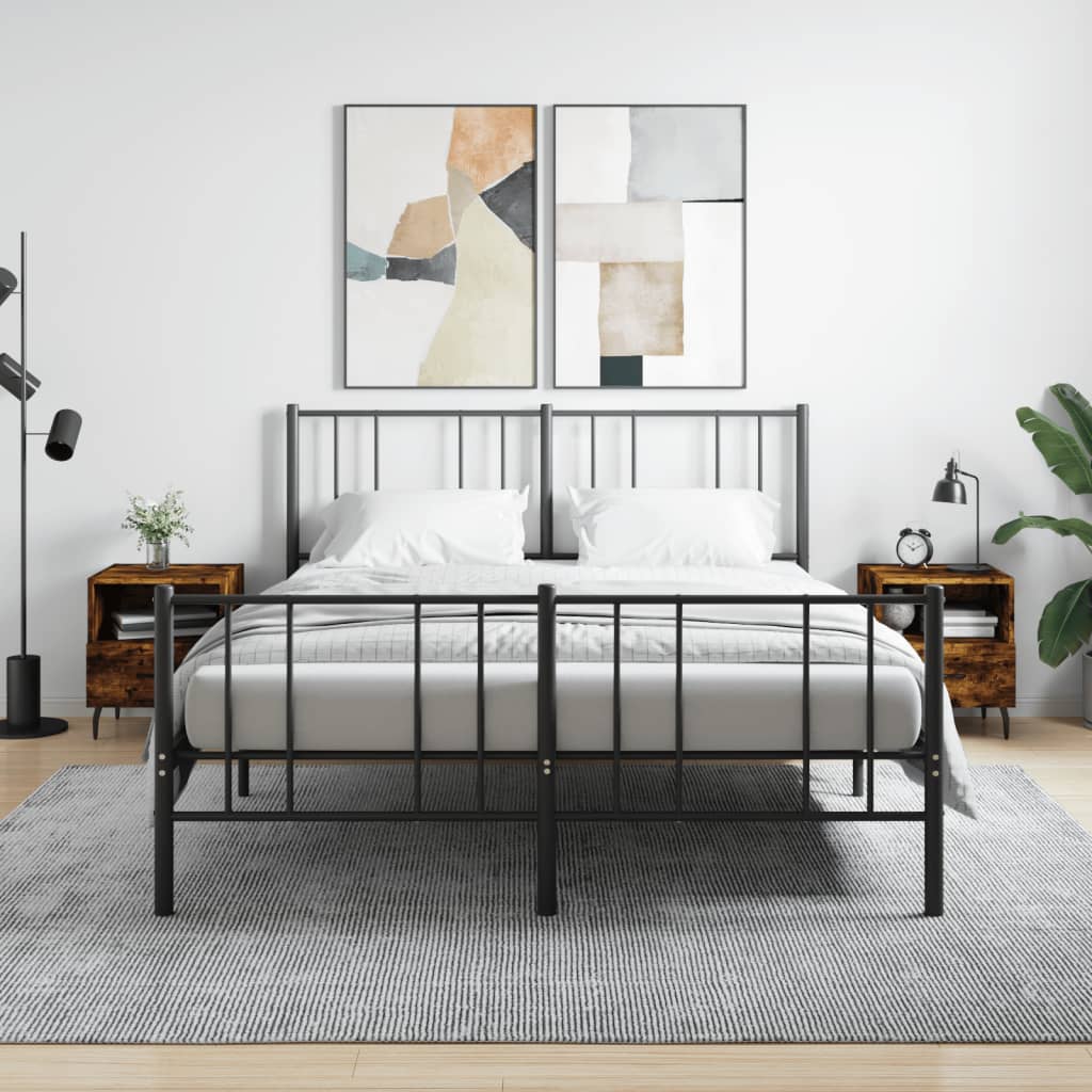 Nachtkastjes 2 st 40x35x47,5 cm bewerkt hout gerookt eikenkleur is nu te koop bij PeponiXL, paradijselijk wonen!