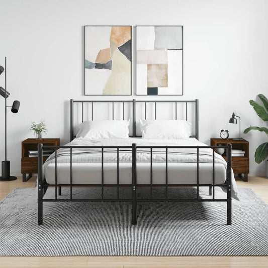 Nachtkastjes 2 st 40x35x47,5 cm bewerkt hout bruin eikenkleur is nu te koop bij PeponiXL, paradijselijk wonen!